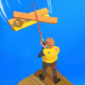 海上木筏钓鱼游戏