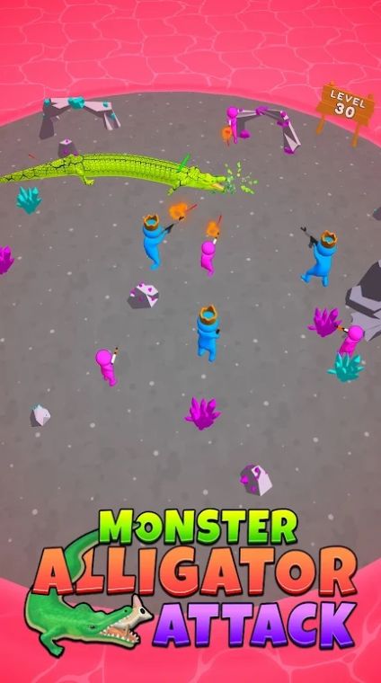 鳄鱼怪物攻击跑游戏图3